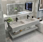 石造りの統合された浴室の虚栄心のカウンタートップの設計