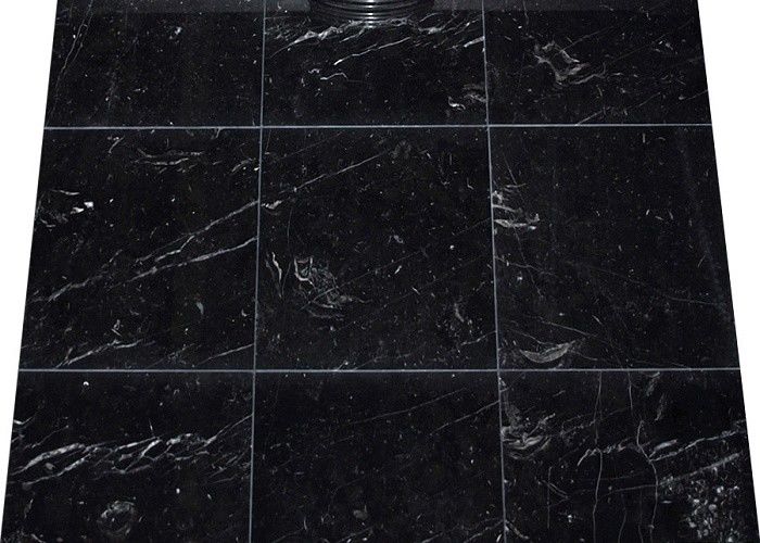 中国Neroの黒Marquina大理石の白黒Nero Marquinaは旧式な石造りの大理石の平板のタイルを磨きました